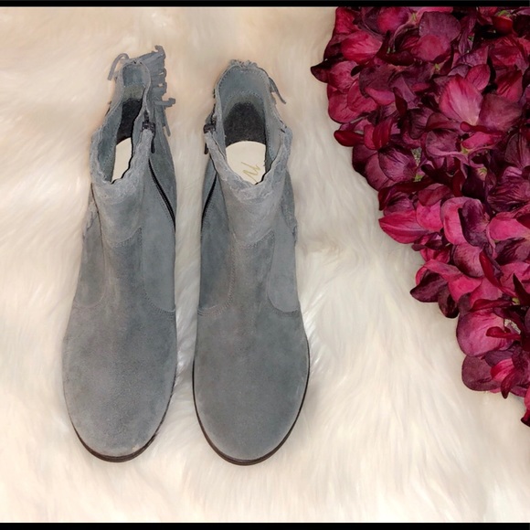 MATISSE Gray Suede Fringe Booties - Picture 3 of 6